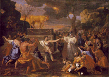 Golden Cow which "Moses burned to ashes" and made the Children of Israel eat"